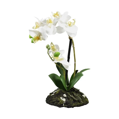 Gambar Arthome 34 Cm Bunga Artifisial Orchid Soil - Putih