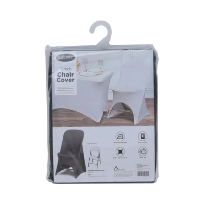 Gambar Soleil Sarung Kursi Lipat Stretch 40x46x87 cm - Hitam