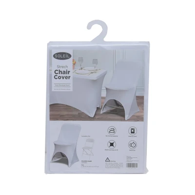 Gambar Soleil Olympic Sarung Kursi Lipat Stretch 39x45x77 cm - Putih