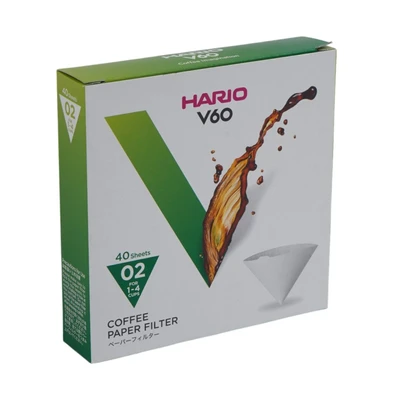 Gambar Hario Kertas Filter Kopi V60 1-4 Cups Set 40 pcs - Putih