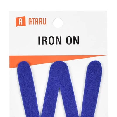 Gambar Ataru Patch Baju Huruf W - Biru