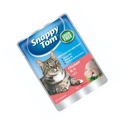 Gambar Snappy Tom 85 Gr Makanan Kucing Basah Chicken