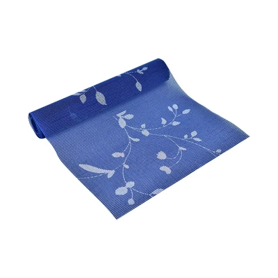 Gambar Arthome Alas Anti Slip Bunga Shelf Liner 30x150 cm - Biru