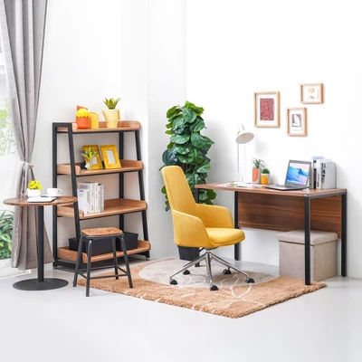 Gambar Informa Hector Meja Kantor - Hitam/Cokelat Walnut