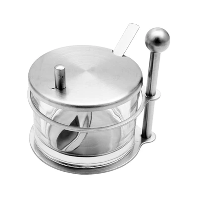 Gambar Krischef Tempat Bumbu Kaca - Silver