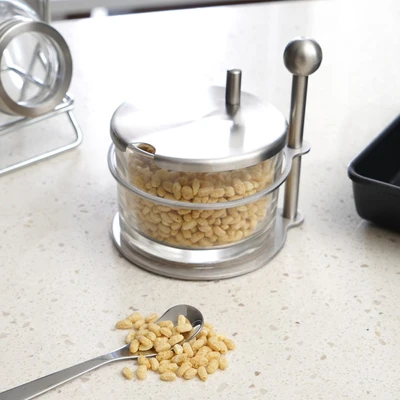 Gambar Krischef Tempat Bumbu Kaca - Silver