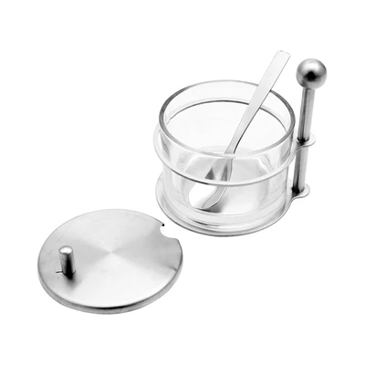 Gambar Krischef Tempat Bumbu Kaca - Silver