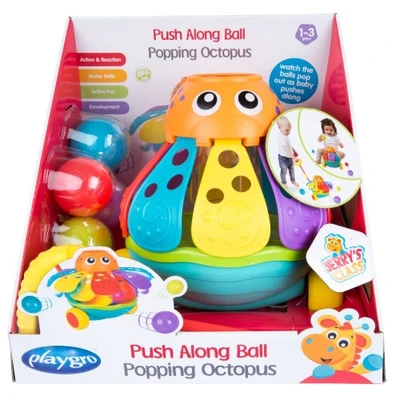 Gambar Playgro Pushalong Ball Popping Octopus