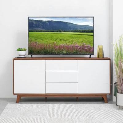 Gambar Informa Homey Rak Tv High Stand - Putih/cokelat Walnut