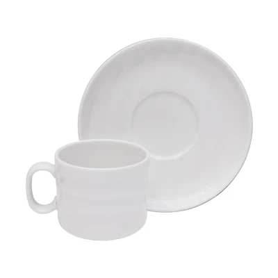Gambar Appetite Aqua Cangkir Dengan Saucer Porcelain 90 ml - Putih