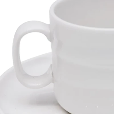 Gambar Appetite Aqua Cangkir Dengan Saucer Porcelain 90 ml - Putih