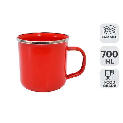 Gambar Kichero Mug Enamel 700 ml - Merah