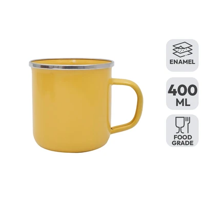 Gambar Kichero Mug Enamel 400 ml - Kuning