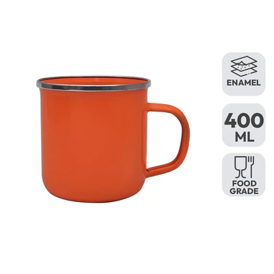 Gambar Kichero Mug Enamel 400 ml - Oranye