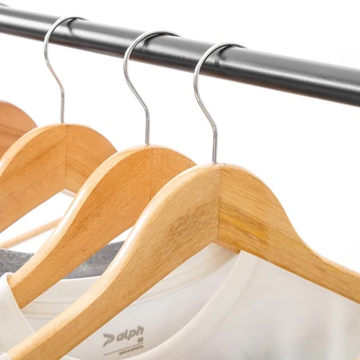 Gambar Stora Hanger Baju Kayu N8 Notches 44.5 cm Set 5 pcs