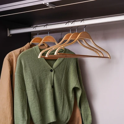 Gambar Stora Hanger Baju Kayu Natural 45 cm Set 5 pcs