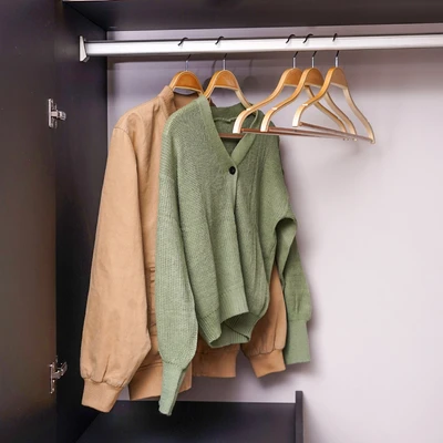 Gambar Stora Hanger Baju Kayu Natural 45 cm Set 5 pcs