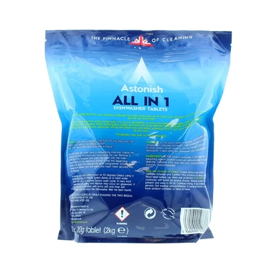 Gambar Astonish Lemon Fresh Tablet Pembersih Dishwasher All In 1 Set 100 Pcs - Biru