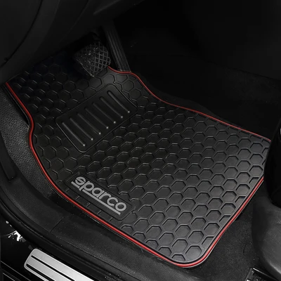 Gambar Sparco Set 3 Pcs Karpet Mobil PVC - Hitam Merah