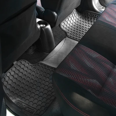 Gambar Sparco Set Karpet Mobil PVC 3 Pcs - Hitam Abu-Abu