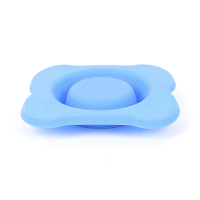 Gambar Pet Kingdom Ukuran M Mangkuk Anjing Slow Bone Shape Silikon - Biru