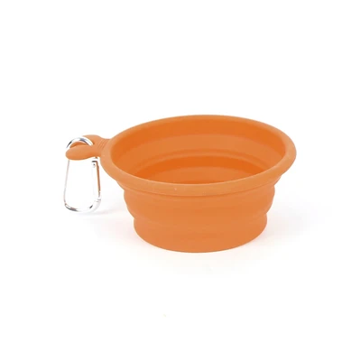 Gambar Pet Kingdom Ukuran M Mangkuk Makan Anjing Collapsible - Oranye