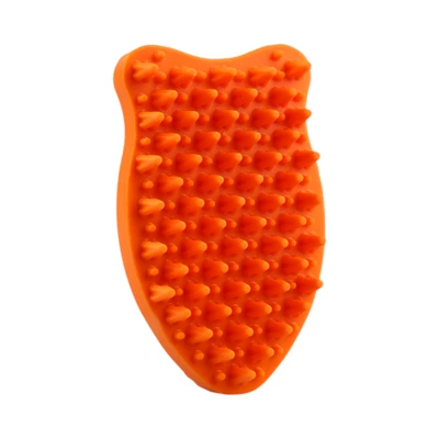 Gambar Pet Kingdom Sikat Grooming Hewan Fish Shape - Oranye