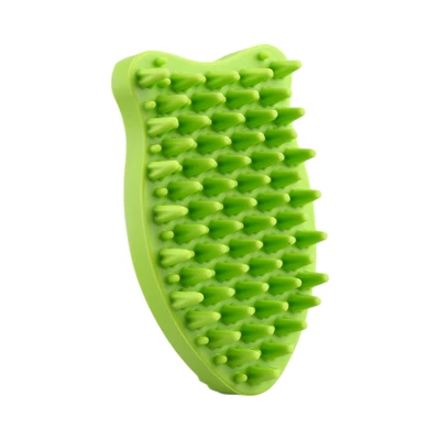 Gambar Pet Kingdom Sikat Grooming Hewan Fish Shape - Hijau