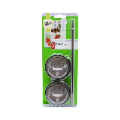 Gambar Jarden Home Ball Tutup Mug Dan Sedotan Plastik Regular Set 2 Pcs - Hitam