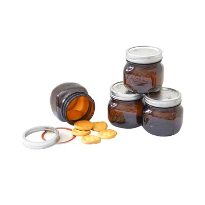 Gambar Jarden Home 490 Ml Set 4 Pcs Stoples Kaca Preserving Wide Mouth