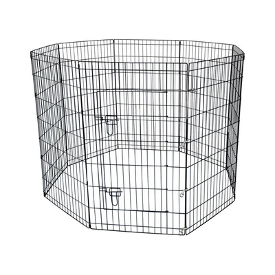 Gambar Pet Kingdom 122x61x8 cm Playpen Anjing Metal - Hitam