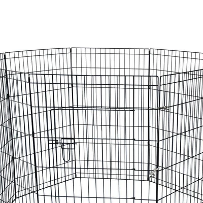 Gambar Pet Kingdom 122x61x8 cm Playpen Anjing Metal - Hitam