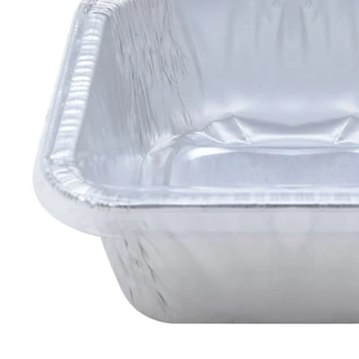 Gambar Krischef Wadah Makanan Aluminium Foil 7.5 cm Set 5 Pcs - Silver