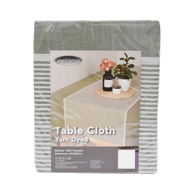 Gambar Informa Taplak Meja Polyester Yarn Dyed 140x200 cm - Hijau