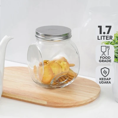 Gambar Kris Stoples Kaca 1.7 Liter Transparan - Silver