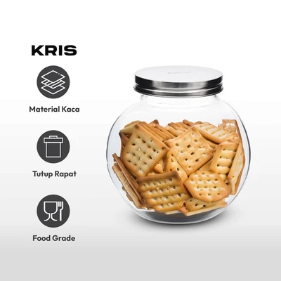 Gambar Kris Stoples Kaca 1.7 Liter Transparan - Silver