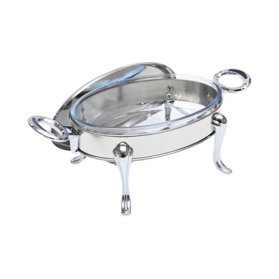 Gambar Appetite Penghangat Makanan Kaca Ellipse Chinese 1.6 Liter - Silver