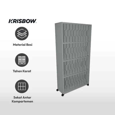 Gambar Krisbow Lemari Arsip Kantor Metal Dengan Divider 31.2x92x176 cm