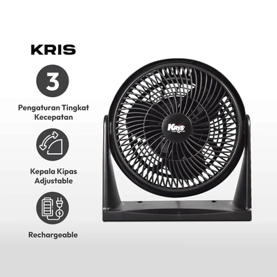 Gambar Kris 8 Inci Kipas Angin Meja 15685 - Hitam