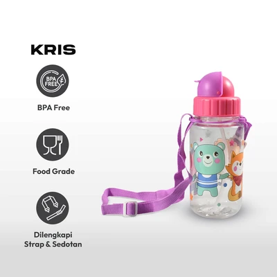 Gambar Kris 350 Ml Botol Minum Anak - Pink/ungu