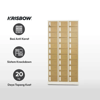 Gambar Krisbow Loker 33 Pintu - Cokelat