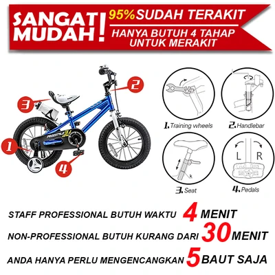 Gambar Royalbaby Sepeda Anak Freestyle Rb16b-6 - Biru