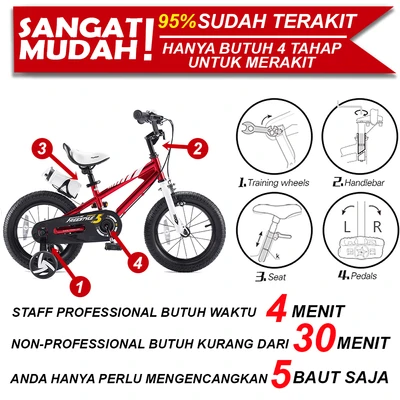 Gambar Royalbaby Sepeda Anak Freestyle Rb16B-6 - Merah