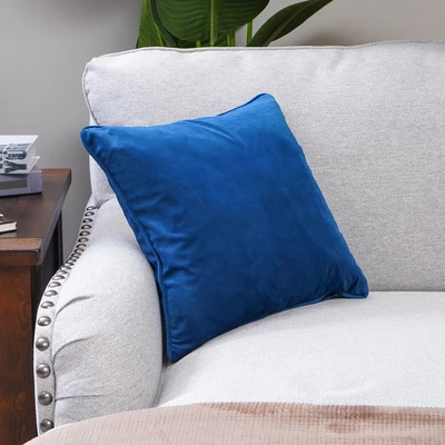 Gambar Informa Sarung Bantal Sofa Polyester Velvet 45x45 cm - Biru Poseidon