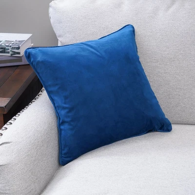 Gambar Informa Sarung Bantal Sofa Polyester Velvet 45x45 cm - Biru Poseidon