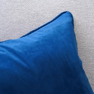 Gambar Informa Sarung Bantal Sofa Polyester Velvet 45x45 cm - Biru Poseidon