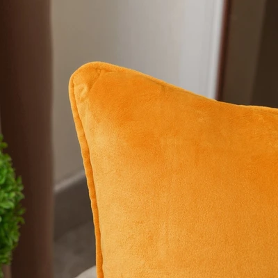 Gambar Informa Sarung Bantal Sofa Polyester Velvet 45x45 cm - Oranye
