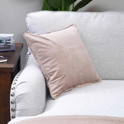 Gambar Informa Sarung Bantal Sofa Polyester Velvet 45x45 cm - Cokelat Portabella