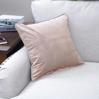 Gambar Informa Sarung Bantal Sofa Polyester Velvet 45x45 cm - Cokelat Portabella