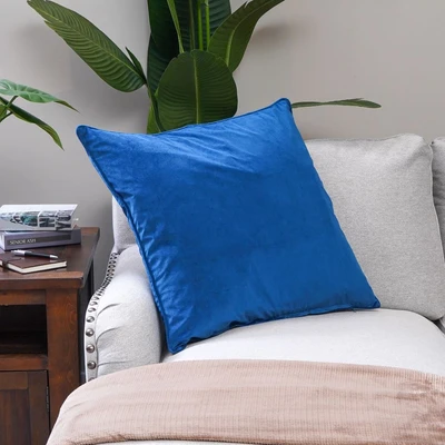 Gambar Informa Sarung Bantal Sofa Polyester Velvet 70x70 cm - Biru Poseidon